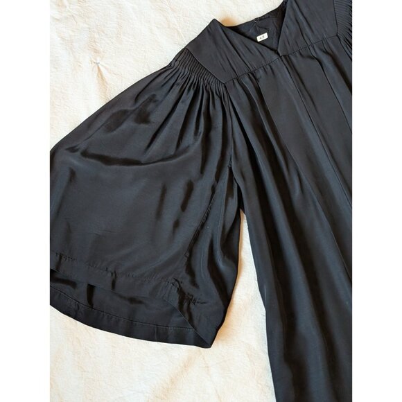 Vintage 60s Judges Robe Costume Goth Cape Dark Academia Rick Vamp Talon Zip 42 - Picture 3 of 9